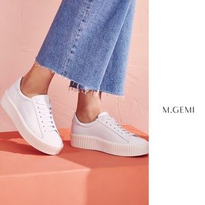 M Gemi Palco White Platform Sneaker Sz 36